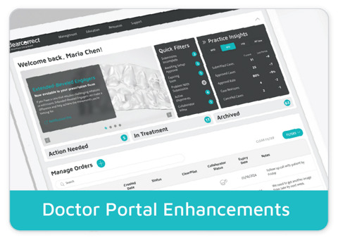 Updates to ClearCorrect's premier aligner product and supporting software
